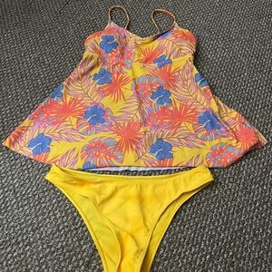SHEIN Yellow Floral Bikini Set